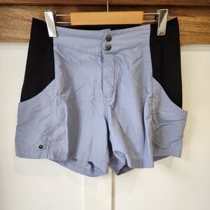 Wild Roses Selway by Outdoor Research Womens M Hiking Camping Shorts Blue Nylon